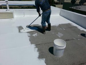 Silicone roof coating application in Scottsdale, AZ - Circle G Roofing